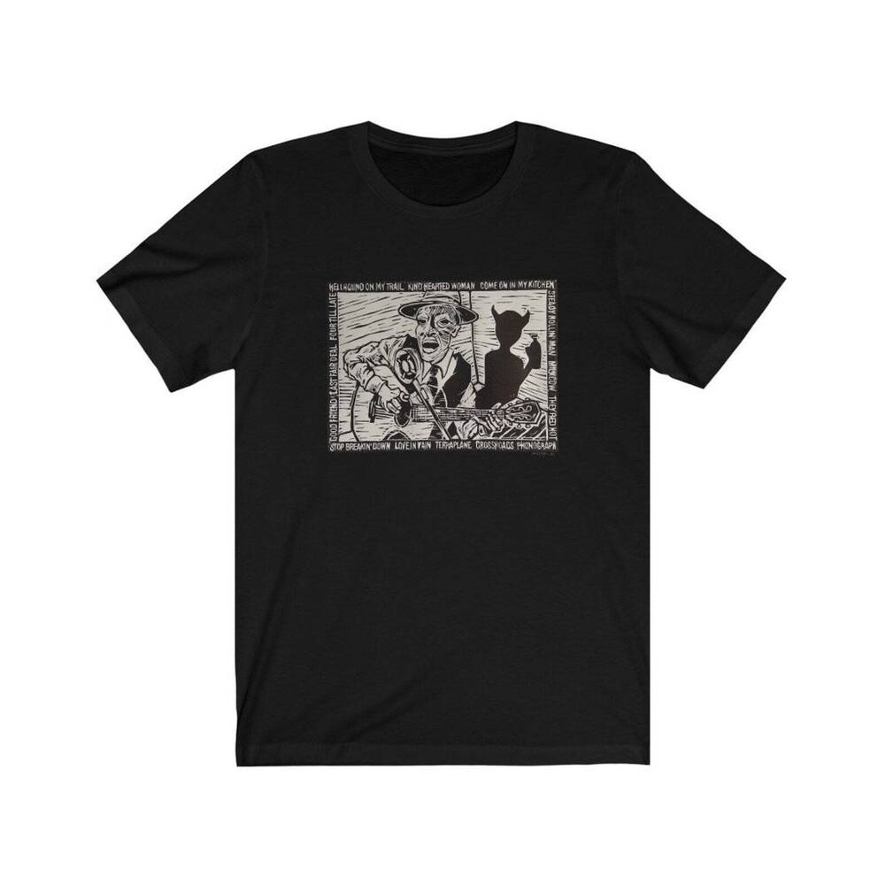 Robert Johnson Linocut Print Unisex Jersey Tee